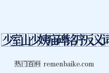 少室山少姨庙碑铭序反义词是什么意思的图片